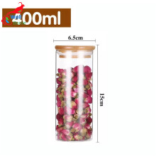 borosilicate Glass Food Storage Canister Jar with Airtight Seal Bamboo Lid Storage-122RL